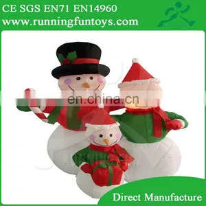 Hot Inflatable Christmas Snowman With LED Light for Festival Outdoor Decoration thumbnail-1