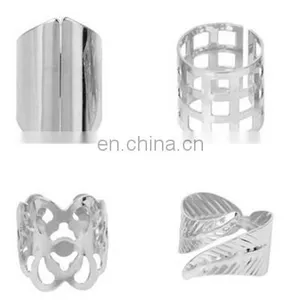 New Fashion Gold Jewelry Metal Ring Four Finger Punk Ring Set thumbnail-3