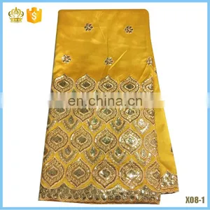 2016 Good Price African George Lace Fabric New Arrival With Sequins for Dress F16022516 thumbnail-1