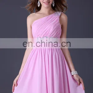 Grace Karin Latest Design One Shoulder Chiffon Ladies Long Evening Party Wear Gown CL3410-1# thumbnail-5