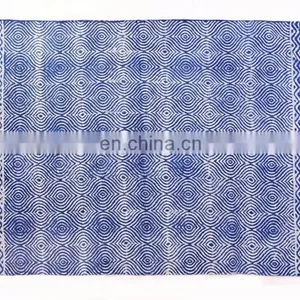 Ethnic Rugs Indian Hand Blocked Print Area Rug 4X6 Hand Woven Dhurrie Runner Rug thumbnail-1