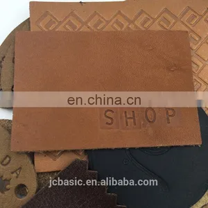 Custom Personalized Logo Genuine Leather Label/ Leather Patch and Tags for Garment thumbnail-4
