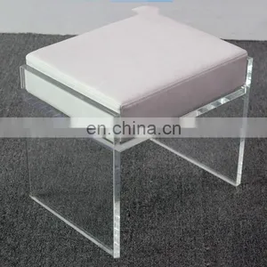 3/4" Thick Clear Acrylic Shower Bench or Stool thumbnail-2