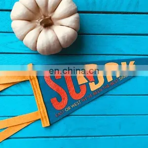 Promotional Logo Printed Felt Triangle Pennant Flag Banners thumbnail-5