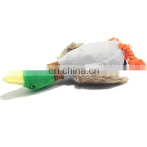Eco-Friendly Animal Shaped Wind Duck Flippers String Pet Squeaky Plush Toy for Dog thumbnail-6