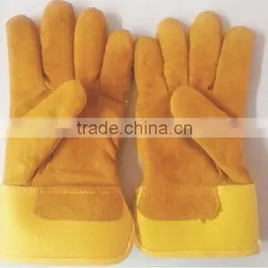 Leather Glove Working Glove/ Full Palm Cow Split Leather Glove/ Leather Working Gloves thumbnail-1