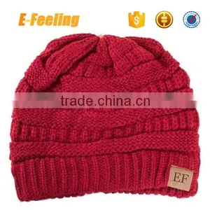 Wholesale Slouchy Knit Custom Women Beanie thumbnail-1
