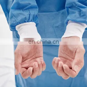 Disposable Surgical Gown Hospital Patient Gown Clothing Blue With High Quality thumbnail-5