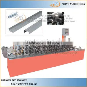 Stud Steel Light Keel Frame Roll Forming Machine/Track Cutting V Profile Steel Stud Cold Forming Machine thumbnail-4