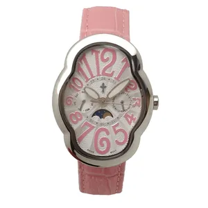 Stainless Steel Women Watches Genuine Leather Strip Multi-function Lady Fashion Watch thumbnail-2