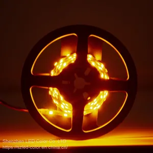 60leds/m Ordinary LED Strip Yellow 2835 12V 24V Flexible LED Light Strip thumbnail-1