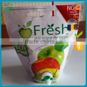 Custom Printing Wine Plastic Spout Bags for Juice thumbnail-1