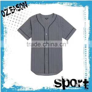 Popular Full Button Cheap Blank Baseball Jersey Wholesale no MOQ Limited thumbnail-1