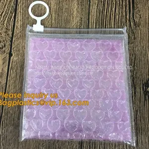 Reusable Metallic Matte Glossy Holographic Ziplock Bags, Reclosable Cosmetic Packing Bubble Pouch Slider Zipper thumbnail-5