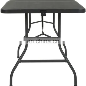 6ft Outdoor Furniture Dining Folding Table Events Picnic Rectangle Plastic Tables Portable Plastic Folding Tables thumbnail-5