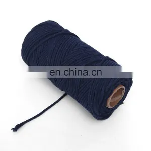 Macrame Soft Colorful 100% Cotton Drawstring Yarn Cord Rope 3mm for Craft thumbnail-4
