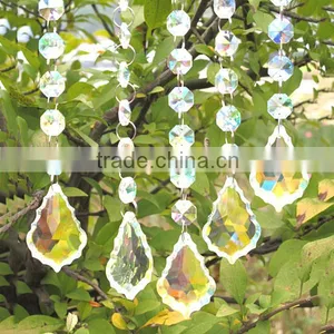 AB Color Wedding Decoration Crystal Garland Maple Leave Garland thumbnail-1