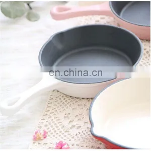 Factory Direct Cast Iron Enamel Pan Thickened Small Pan Uncoated Non-stick Frying Egg Pan Enamelled thumbnail-1
