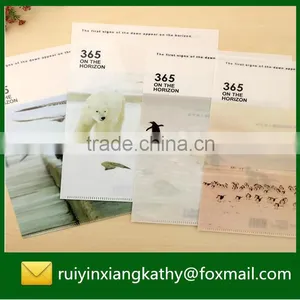 Excellent Quality A4 Plastic Pocket Decorative L Shape File Folder thumbnail-1