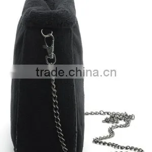 High Quality OEM Fleece Cosmetic Hand Bag,black Makeup Travel Pouch,toiletry Travel Vanity Artist Bag thumbnail-3