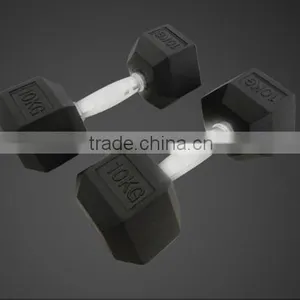 China Wholesale Rubber Hex Dumbbell for Sale thumbnail-6