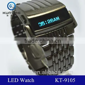 Machine Cat Head Stainless Steel Back Iron Samurai Watch Sports Men Lcd Dispay Watch thumbnail-1