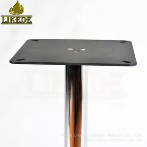 Morden Design Round Restaurant Dining Table Black With Metal Base for Cafe Use thumbnail-3