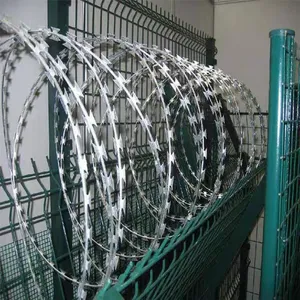 Wholesale Hot Dip Galvanized Razor Barbed Wire Coils for Farm and Border Fence thumbnail-3