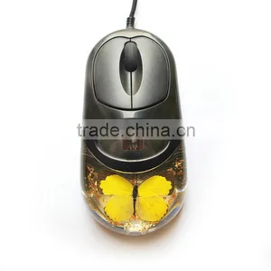 Fashionable New Style Resin Real Buttfly Computer Mouse thumbnail-1