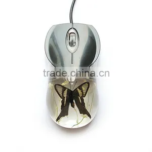 Fashionable New Style Resin Real Buttfly Computer Mouse thumbnail-6