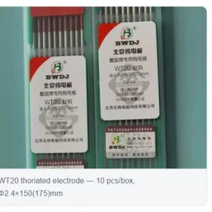 WP Pure Tungsten Welding Electrode Green Tip, AC TIG Welding for Aluminum & Magnesium Alloy thumbnail-5