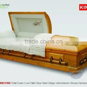 Product China PINECONE Teak Solid Wood Casket thumbnail-1