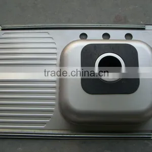 800x500mm Satin Treatment With 3 Faucet Hole Stainless Steel Sink Hot Sale for South America thumbnail-2
