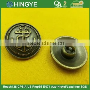 25mm Anchor Logo Metal Shank Button For Coats Wears --- M5854 thumbnail-1