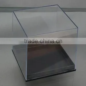 NEW ACRYLIC DISPLAY BOX Cabinet 80 x 80 x 78 mm BLACK BASE thumbnail-3