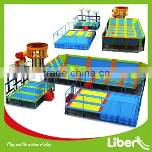 With Spider Tower Blue Color Safe High Quality Big Commercial Trampoline For Adults Indoor Trampoline Park thumbnail-1