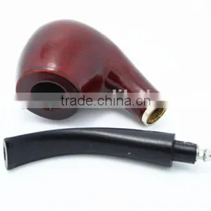 Classic Wooden Smoking Tobacco Pipe With Pouch and Stand Red Wooden Smoking Pipe thumbnail-5