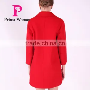 2016 New Design Spring Medium Length Women Slim Fit Wool Coat thumbnail-5