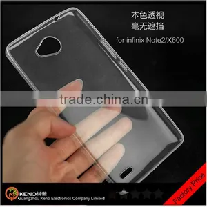 Keno 0.3mm Ultra Thin Clear Rubber Soft TPU Matte Back Cover Case for Infinix Note 2 X600 thumbnail-1