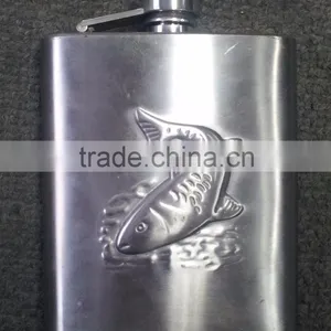 6oz Logo Customzied Metal PU Leather Wrapped Hip Flask thumbnail-6