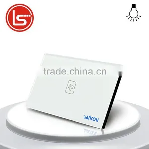 Wall Light Dimmer Touch Sensor Switches 1Gang1Way White Glass Panel+LED US/AU Standard Touch Switch Dimmer AC220V/110V thumbnail-1