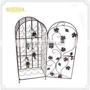 Fancy Unique Metal Wine Bottle Holder Decorative Wall Mounted Wine Rack thumbnail-3