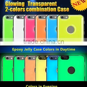 Glowing Epoxy Gel Skin Case Cover for Iphone 5s for Samsung Galaxy S4 Case thumbnail-1