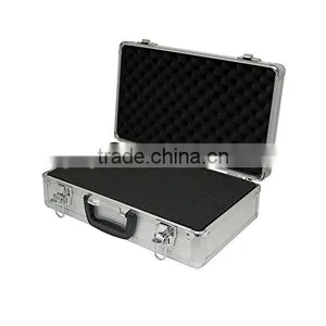 Aluminium Flight Case Microphone Camera Silver 400x240x125mm Foam Insert thumbnail-1