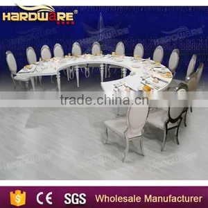 MDF Top Half Moon Wedding Table Full Circle Banquet Dining Table thumbnail-3