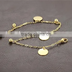Schmuck Jewelry Tag Charms Stainless Steel Gold Anklets Prices for Women thumbnail-4