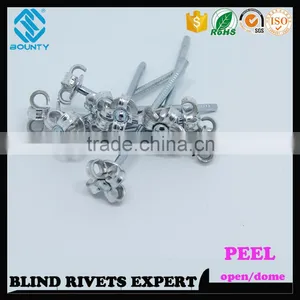 HOT SELLING OPEN END MANUFACTURER BUTTON HEAD ALU/ST PEEL TYPE RIVETS thumbnail-5