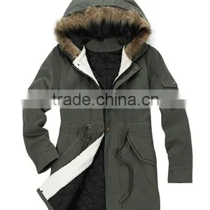 New Men Women Military Long Winter Trench Coat Jacket Hooded Parka Overcoat thumbnail-1