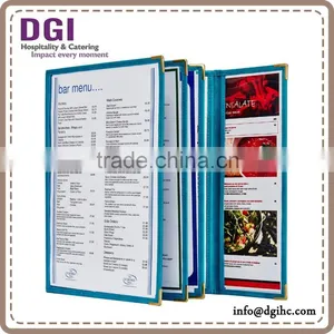 Triple Panel 6 Views Leatherette Leatherette Plastic Folder / a4 Insert Paper Size thumbnail-6