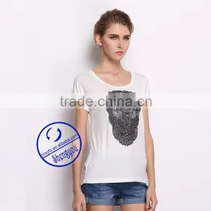 2015 China Supplier Custom Women White T-shirt Wholesale thumbnail-2
